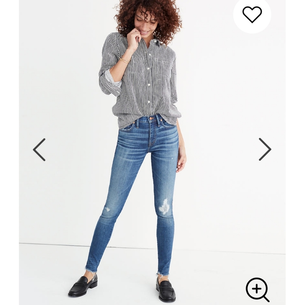 Madewell 9" high rise skinny nwot